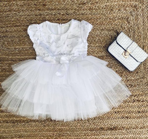 Robe Sissi blanche 2 à 6 ans – Image 5