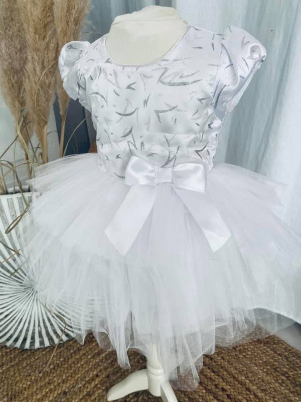 Robe Sissi blanche 2 à 6 ans