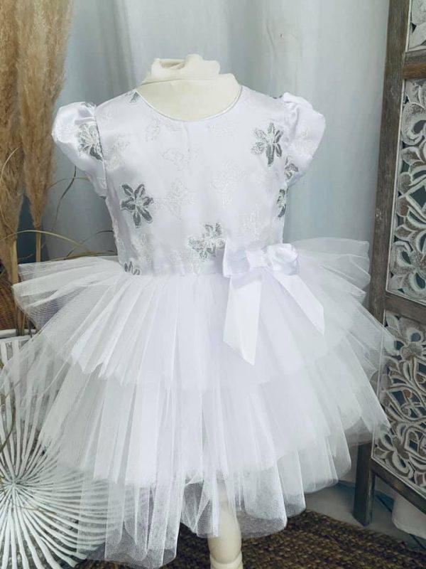 Robe Sissi flowers blanche 2 à 6 ans – Image 2