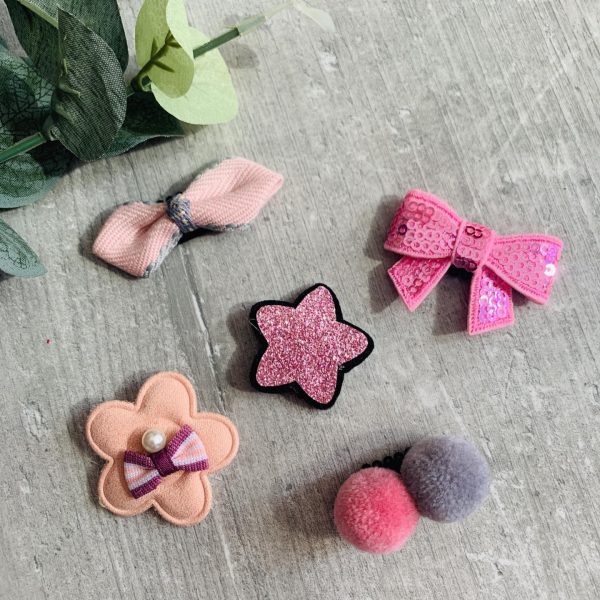 Barrettes magiques Pink star