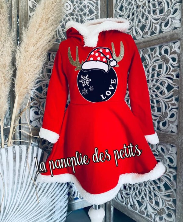 Robe Mère noël Minnie Cerf 1 à 12 ans