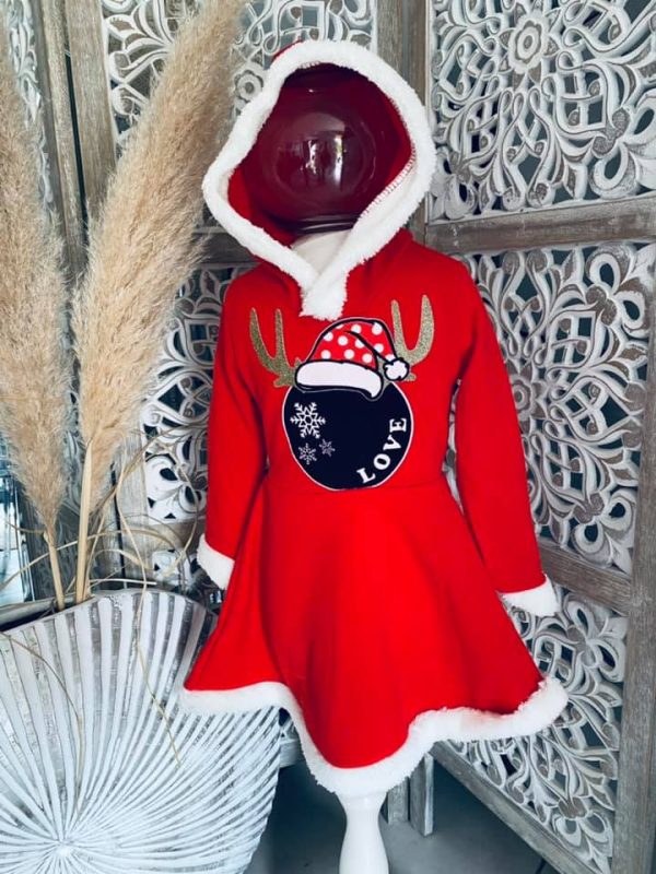 Robe Mère noël Minnie Cerf 1 à 12 ans – Image 4