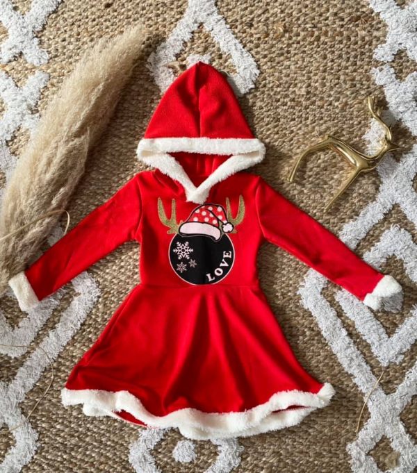 Robe Mère noël Minnie Cerf 1 à 12 ans – Image 2