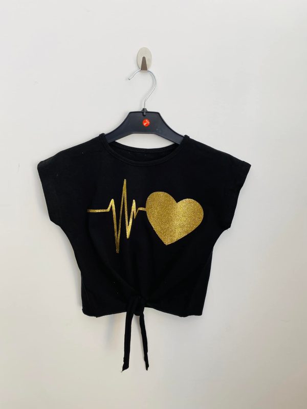 T shirt noué "Battements coeur" 4 à 14 ans – Image 2