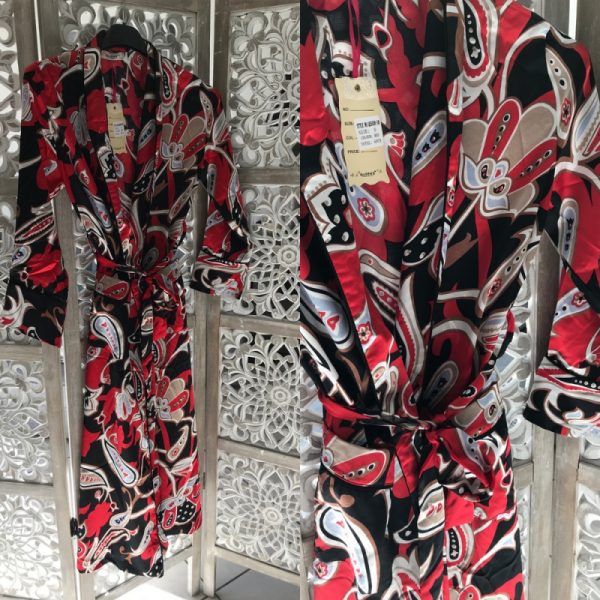 Kimono long imprimés rouge – Image 2