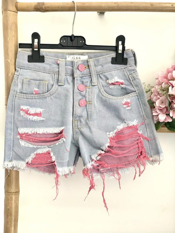 Short jeans Rock star - fuchsia