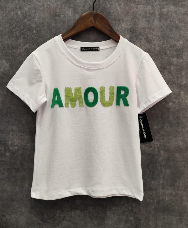 T-shirt 3D Amour - vert