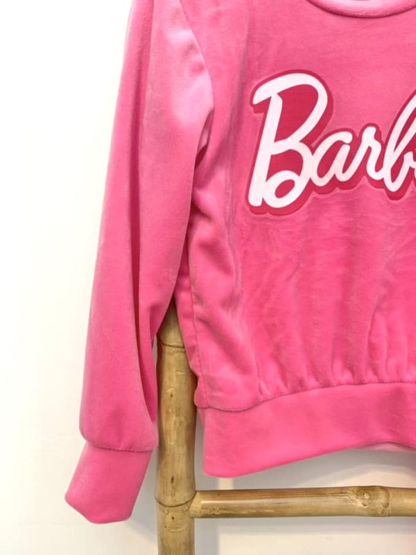 Jogging velours Barbie - rose – Image 3