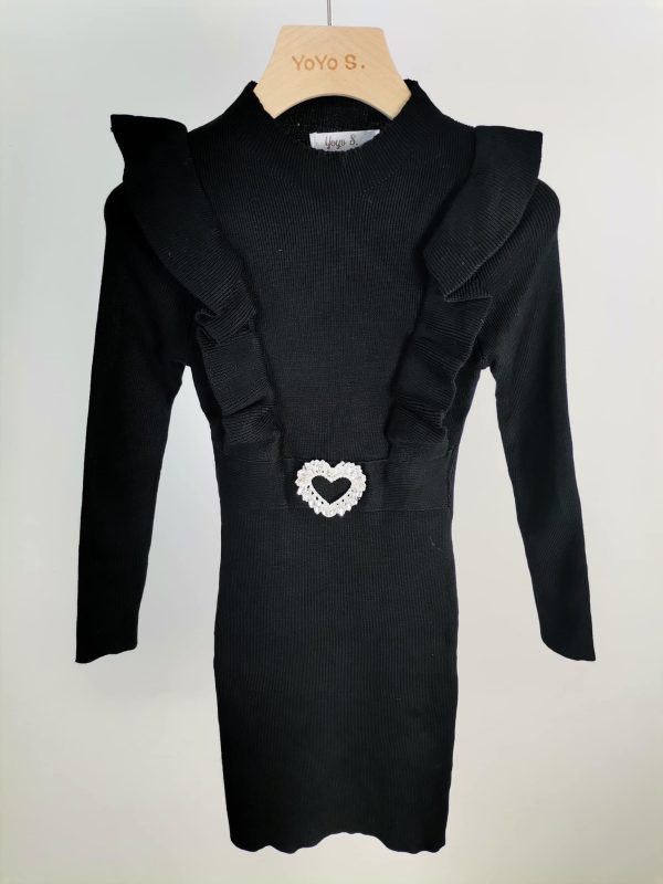 Robe tube coeur - Noir