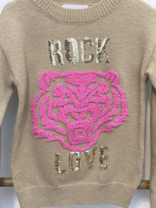 Pull rock love lion - Beige – Image 2