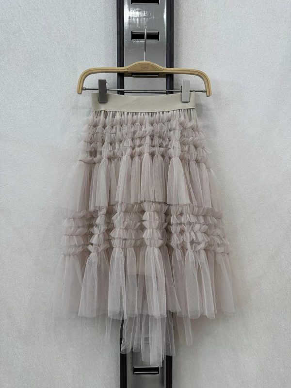 Jupe longue tulle - Beige – Image 3