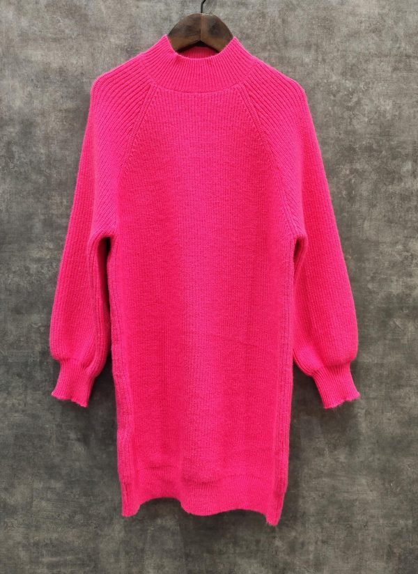 Robe pull longue - Rose