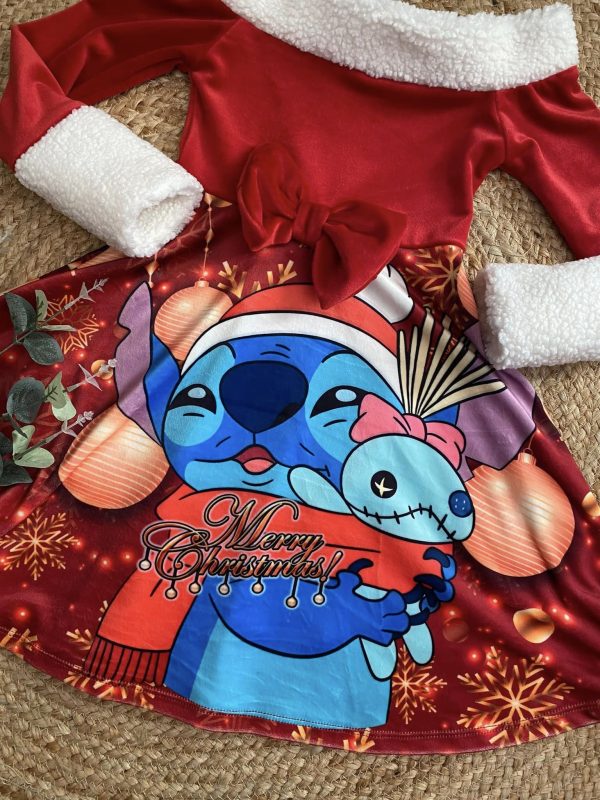 Robe velours Stitch doudou - Rouge – Image 2