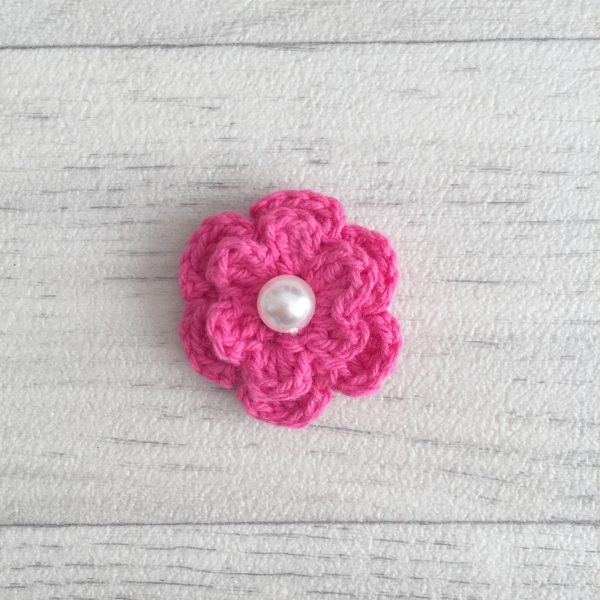 Barrette magique tient sur 1 cheveu, modèle Fleur au crochet – Image 4