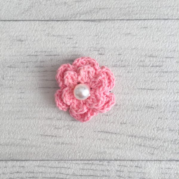 Barrette magique tient sur 1 cheveu, modèle Fleur au crochet – Image 3