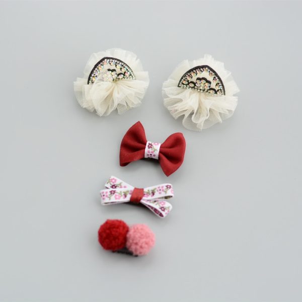 Barrettes magiques Miaou rouge