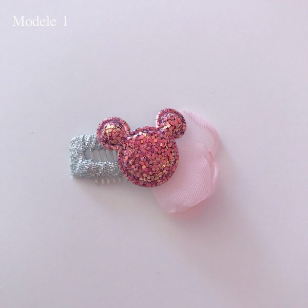 Barrette magique tient sur 1 cheveu, modèle Minnie strass